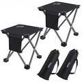 Roptat 2 Pack Camping Stool,Portable Folding Compact Lightweight Stool Seat for Camping Fishing Hiking Gardening Outdoor Walking