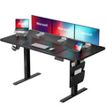Marsail 55x24 Adjustable Height Standing Desk Table, Electric Workstation with Storage Bag & Headphone Hook, Stand Up Solution f
