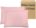 ZPECC Pillow Cases Standard Size Set of 12, 20x26 Envelope Closure Pillowcases, Soft Plain Brushed Microfiber Covers Hypoallerge