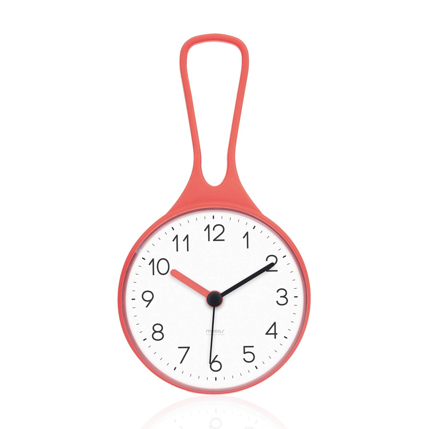mooas Loop Bathroom Clock, Shower Clock, Waterproof Shower Clock, Hanging Clock with Hook, Waterproof Shower Clock, Kitchen Cloc
