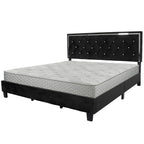 Better Home Products Monica Velvet Upholstered King Platform Bed in Black