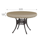 Covers & All Round Table Top Cover, 12 Oz Waterproof Uv & Weather Resistant Patio Table Cover, Outdoor Table Cover For Patio Outdoor Furniture & Coffee Table (44' Dia X 4' H Inches, Beige)