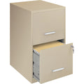 Lorell 14340 18 Deep 2-Drawer File Cabinet, Putty