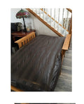 Octorose Twin Size Leather Like Brown And Bonded Classic Soft Micro Suede Reversible Futon Cover (Leatherlike-Brown)