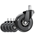 ASHGOOB 3 Inch Office Chair Wheels Set of 5, Heavy Duty Replacement Casters, Smooth Quiet Roll for Hardwood Floor Carpet, Univer