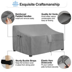 Outdoorlines Outdoor Waterproof Patio Loveseat Couch Cover - Uv Resistant Patio Sofa Furniture Covers Weatherproof Heavy Duty Glider Covers For Outdoor Furniture, 58Wx32.5Dx31H Inches, Gray