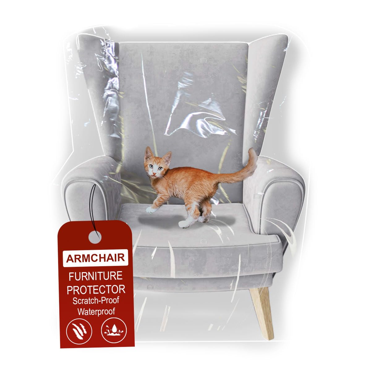 LAMINET Armchair/Recliner Cover - Clear