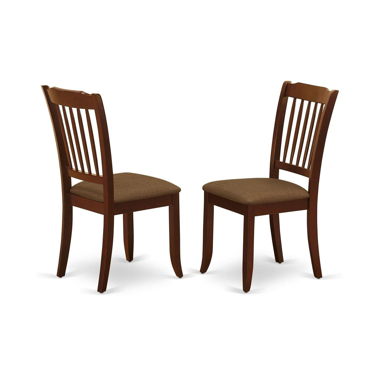 East West Furniture Noda3-Mah-C 3 Piece Kitchen Table Set Contains A Rectangle Dining Room Table With Butterfly Leaf And 2 Linen Fabric Upholstered Chairs, 32X54 Inch, Mahogany