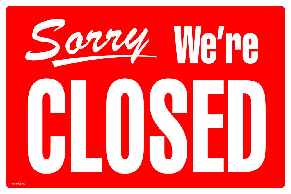 Cosco Sign, Open/Closed, 8 X 12 Inches (098012)