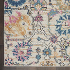 HomeRoots Ivory/Multi 100% Polypropylene 7’ x 10’ Ivory and Multicolor Floral Buds Area Rug