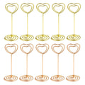 10 Pcs Table Number Holders Heart Shaped Table Number Stand Place Card Holder Mini Wire Table Card Holder Picture Photo Holders 