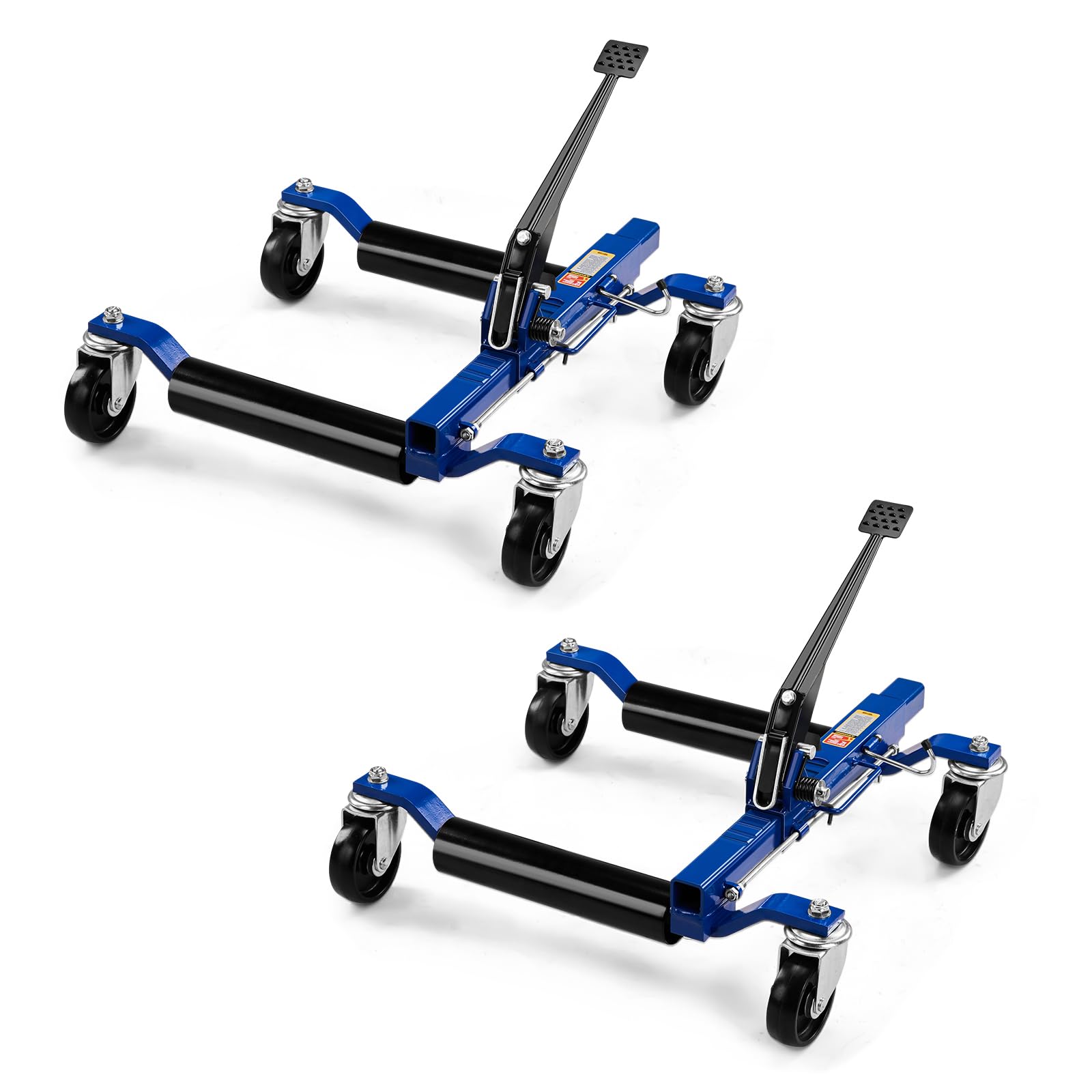 TUFFIOM Car Wheel Dolly Jack Set of 2, Hydraulic 1500-lbs Car Skates, 12   Wheel Vehicle Positioning Jack, Heavy Duty Rollers 