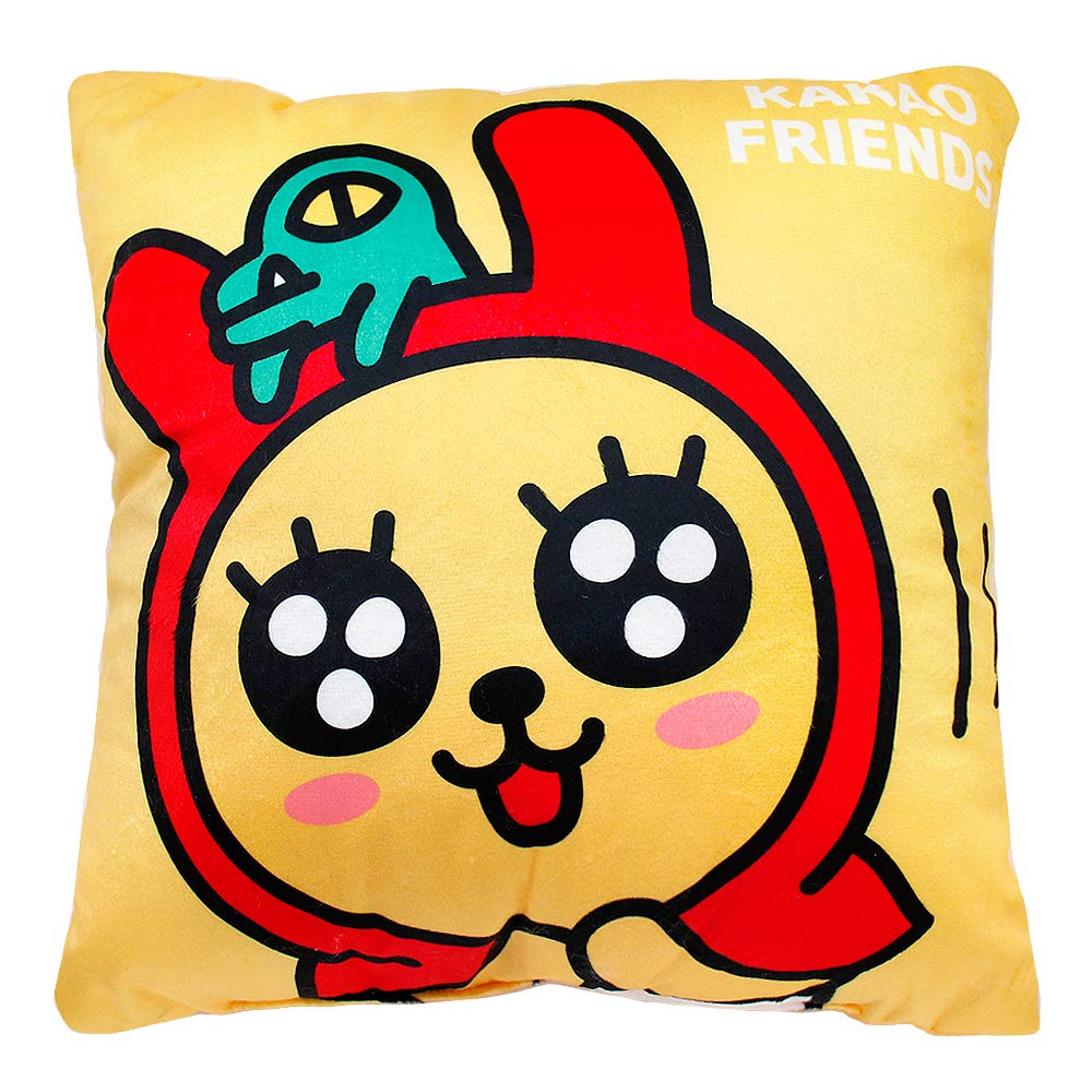 Kakao Friends Kakaotalk 16' Soft Square Seat Cushion Back Cushion Pillow 1Pc (Muzi Con)