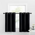 NICETOWN Blackout Short Window Treatment Valance Curtains, Grommet Tier Room Darkening Privacy Curtains for Kitchen/Bedroom/Bath