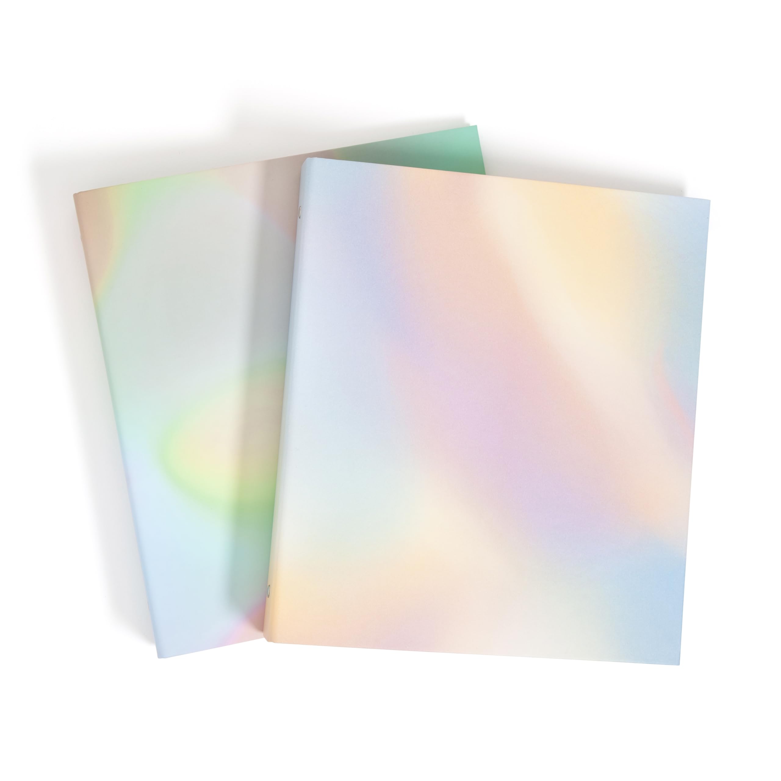 U Brands Eco-Conscious 1' Binders, Set Of 2, Lucent Dreams Prints, Silver Metal O-Rings