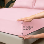 Mejoroom Full Size Sheet Set - Soft Microfiber Bed Sheets - Deep Pocket Fitted Sheet, Breathable, Wrinkle & Fade Resistant - 4 P