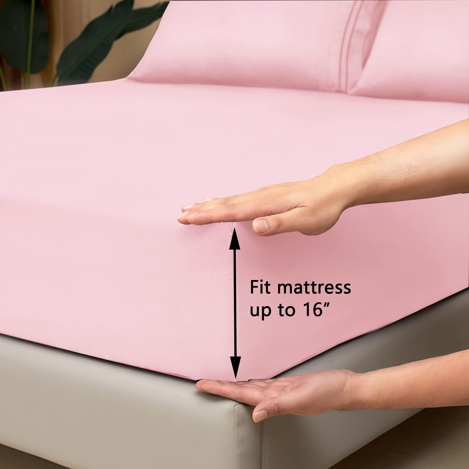 Mejoroom Full Size Sheet Set - Soft Microfiber Bed Sheets - Deep Pocket Fitted Sheet, Breathable, Wrinkle & Fade Resistant - 4 P