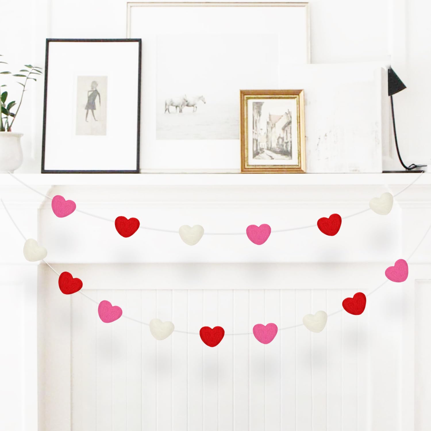 Valentines Day Felt Ball Garland