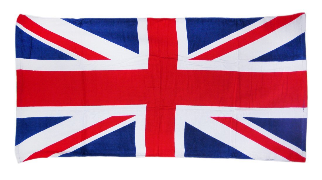 British Union Jack Flag Beach Towel 60 x 30 England