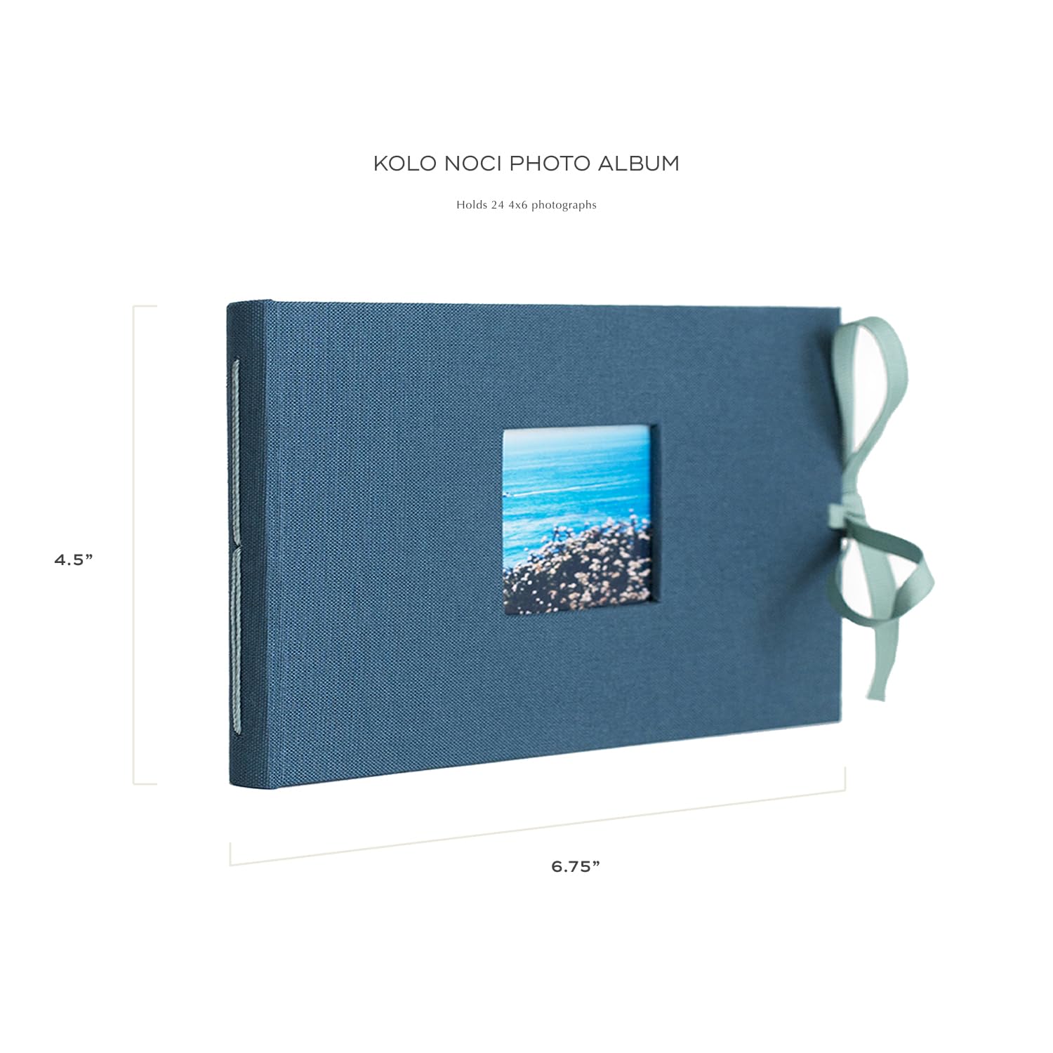 Kolo Noci Small 4X6 Photo Album, Holds 24 Photos, Ideal For Weddings And Baby Books, Lake