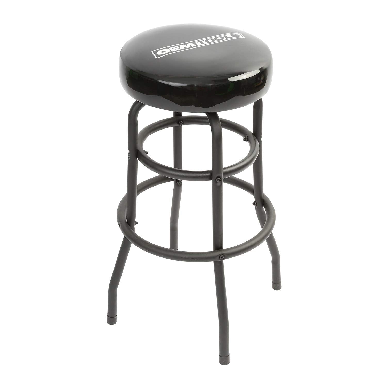 OEMTOOLS 24910 Garage Counter Stool, Matte Black Finish, Stool Chair for Shop Work, Work Bench Swivel Stool, Garage Work Bench S