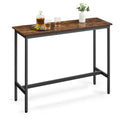 VASAGLE Bar Table, Narrow Long Bar Table, Kitchen Dining Table, High Pub Table, Sturdy Metal Frame, Industrial Design, 15.7 x 47