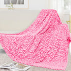 Warm Blanket Pink Soft Fleece Blankets Twin Size Throw Blankets For Bed Couch