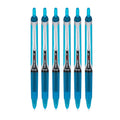 Pilot Precise V5 Rt Refillable & Retractable Liquid Ink Rolling Ball Pens, Extra Fine Point (0.5Mm) Turquoise Ink, 6-Pack