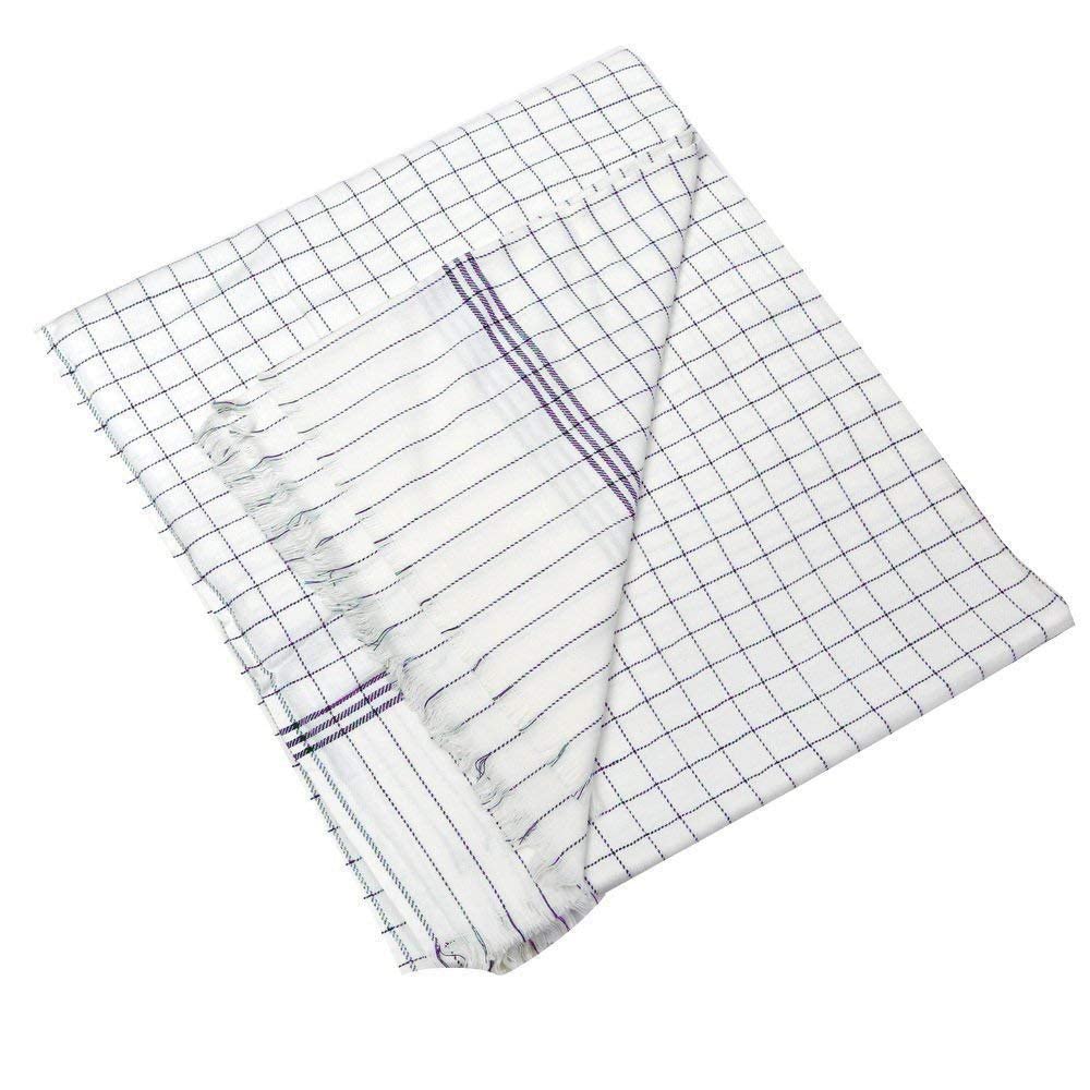 HOLYKRAFT TC  160, 100% Cotton Soft Beautiful Blue Check Single Bed Size Skin Friendly Summer AC Blanket/Khes/Dohar/Top Sheet S