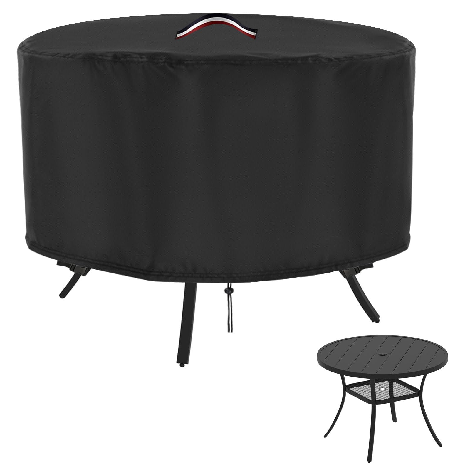 Patio Table Cover, 43 Inch Round Outdoor Table Cover, Waterproof Protective Covers Patio Furniture Covers-43X26Inch