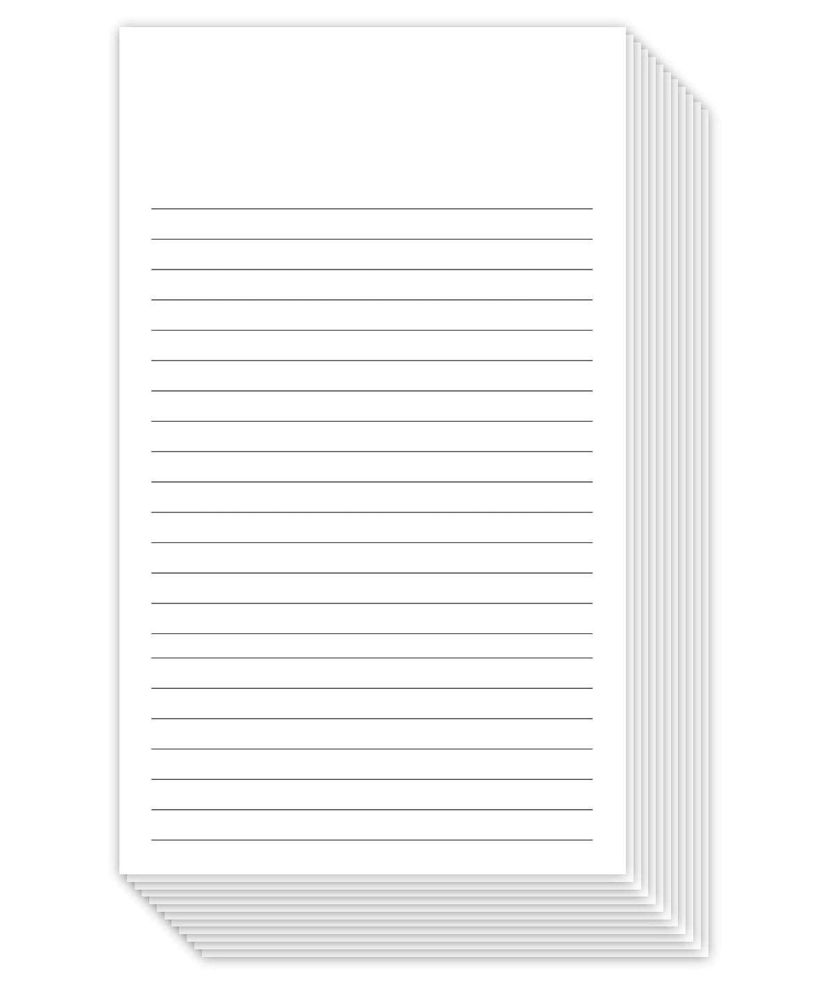White Ruled Vertical Index Note Cards, 3' X 5' Inches | 100 Sheets Per Pack
