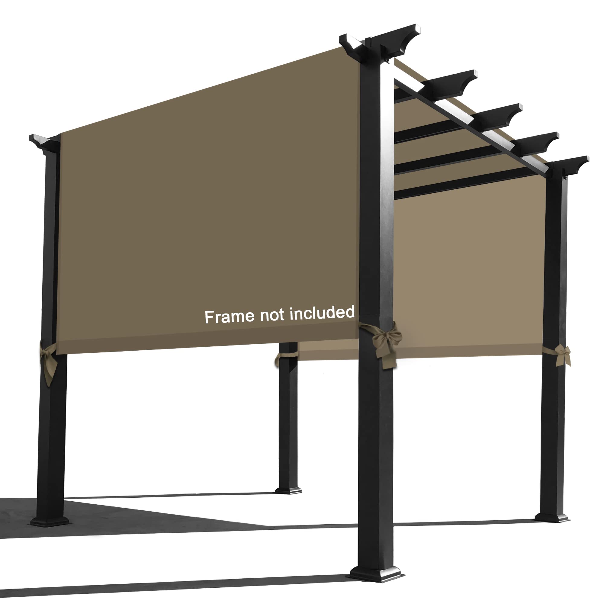 Alion Home Waterproof Pergola Covers - Pergola Replacement Canopy - Universal Replacement Canopy For Pergola (18' L X 8' W, Mudd