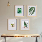 Egofine 11X14 Picture Frames Natural Wood 2 Pcs Made Of Solid Wood Covered By Plexiglass - For Table Top And Wall Mounting For P