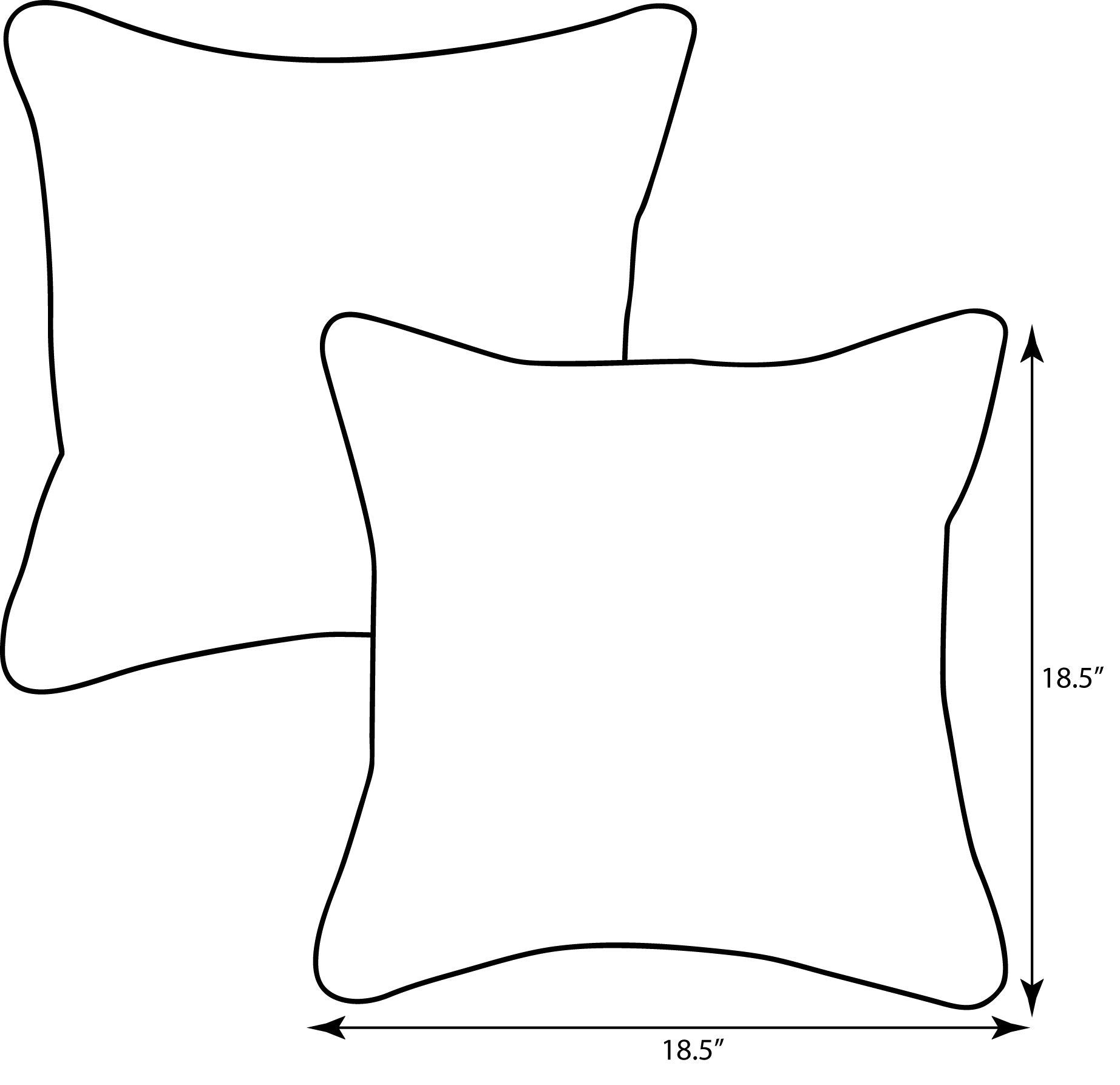 Pillow Perfect Outdoor/Indoor Throw Pillows, Large - 18.5' X 18.5', Black Herringbone Night, 2 Count