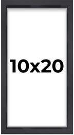 10x20 Shadow Box Frame Contemporary Black | 1'' Depth of Usable Space| Interior Size 10x20 or 20x10 Inches| UV Resistant Acrylic