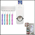 SEASPIRIT Plastic Automatic Hands Free Toothpaste Dispenser Wall Mounted Toothpaste Squeezer Dispenser with Detachable 5 Hole To