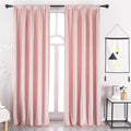 Nanbowang Pink Velvet Curtain For Living Room Super Soft Velvet 120 Inches Long Curtains Blackout Curtains For Bedroom Heavy Vel