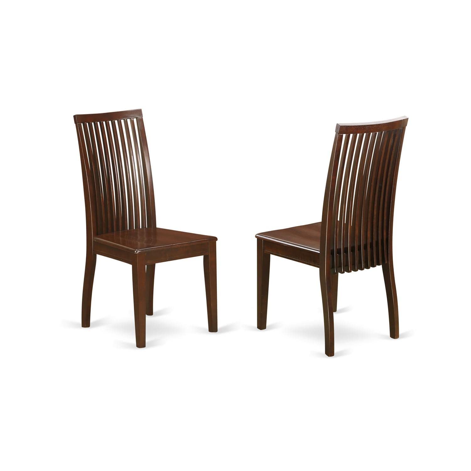 East West Furniture Mlip7-Mah-W 7 Piece Dining Set Consist Of A Rectangle Dining Room Table With Butterfly Leaf And 6 Kitchen Chairs, 36X54 Inch, Mahogany