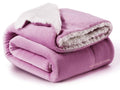 Vas Collections All Season Flannel Sherpa Blanket|Single 150 Cm X 220 Cm, Pink, Skinfriendly