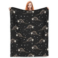 Opossum Throw Blanket Soft Cozy Plush Warm Fleece Blanket For Sofa Couch Bed 80'X60'