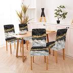 Capsceoll Black Gold Grey Chair Covers Dining Chair Slipcovers Set Of 4 Stretch Parsons Chair Slipcovers Universal Removable Washable Parson Chair Covers For Dining Room Living Room Kitchen