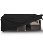 Easy-Going Rectangle Patio Furniture Cover Waterproof Outdoor Dining Table And Chair Cover Anti-Uv Outside Sectional Sofa Set Covers (126' L X 63' W X 28' H, Black)