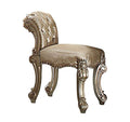 AcME Vendome Vanity Stool - 23008 - Fabric - gold Patina & Bone
