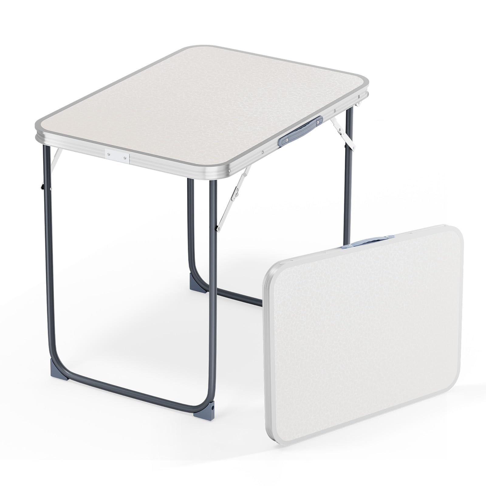 VINGLI 2.3FT Small Folding Camping Table,Portable Camping Table with Carrying Handle, Picnic Table Foldable Table Essentials for