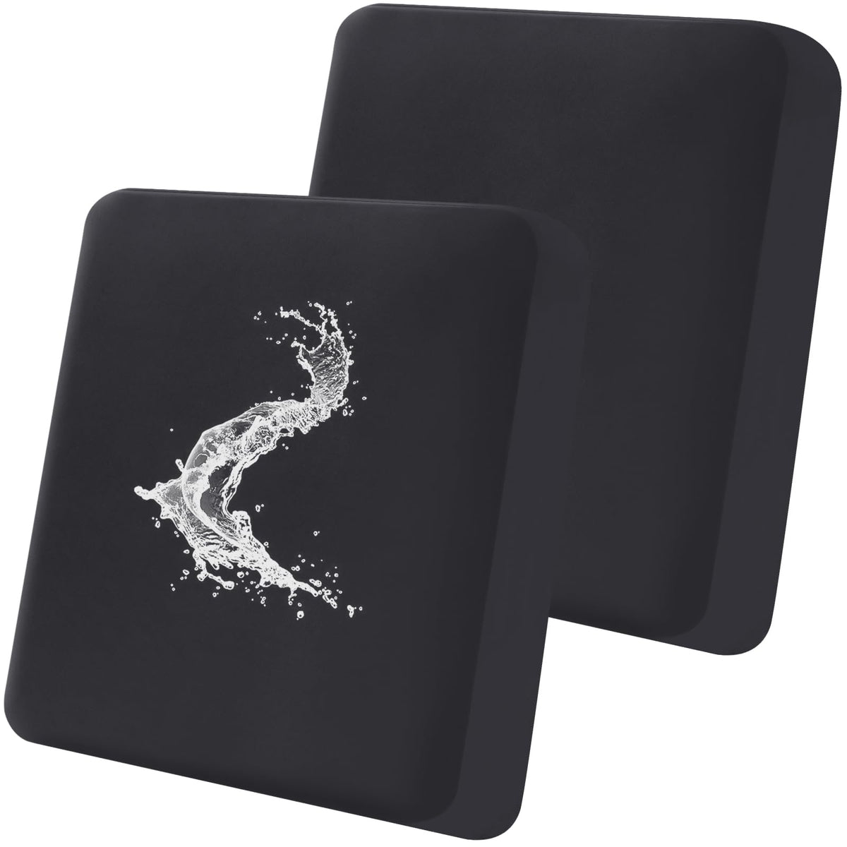 Smiry Waterproof Couch Cushion Covers, Stretch Washable Sofa Cushion Cover, Soft Sofa Slipcover Elastic Non-Slip Furniture Protector For Pets, Kid (2 Pack, Black)