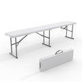 GarveeLife Portable Folding Bench 6 Foot, Plastic Foldable Bench HDPE BenchTop with Carrying Handle for Outdoor Picnic Camping P