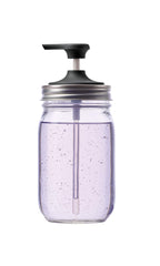 Jarware Soap Pump for Regular Mouth Mason Jars, 6'', Black