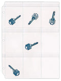 Storesmart Key Holder - Clear Vinyl Binder Pages - Top Load With Flaps -20-Pack - (Rmstwpf-Key-20)