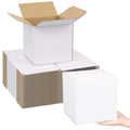 Small Shipping Boxes 6X6X6 Inches, 30 Pack White Corrugated Cardboard Boxes, Cube Mailer Boxes For Small Business Packaging Mail