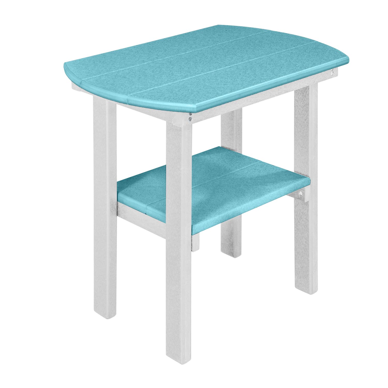 American Furniture Classics 525ARW Oval End Table, Aruba Blue and Black
